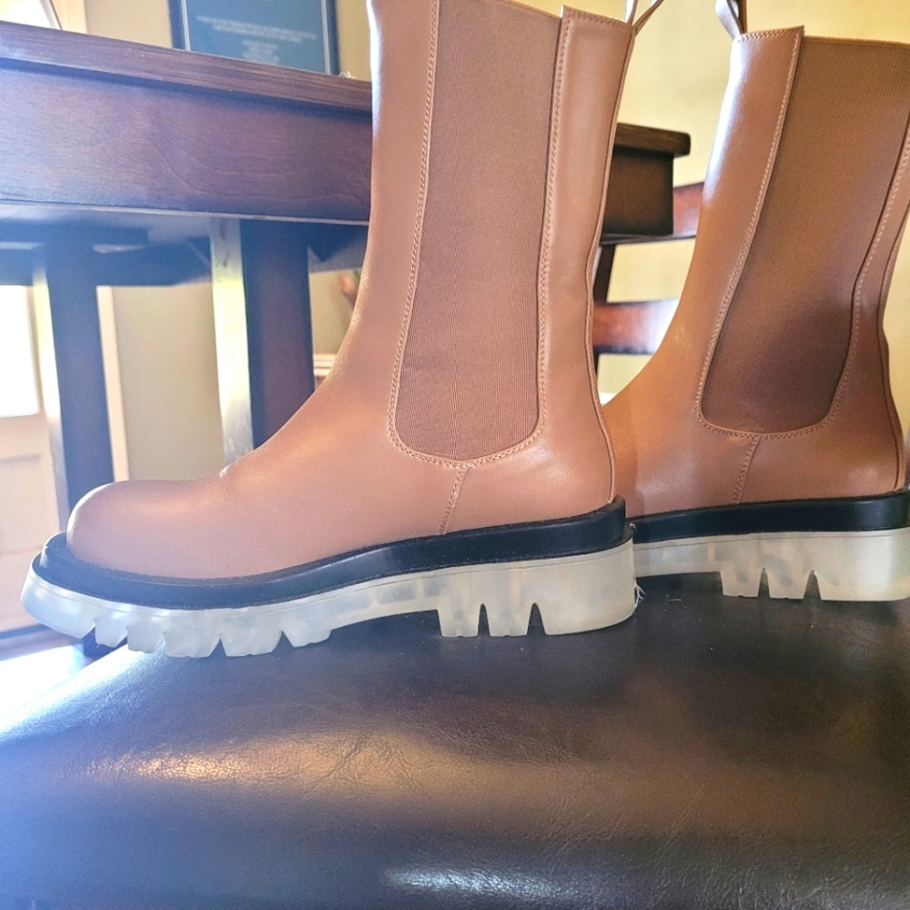 Tan ankle boots